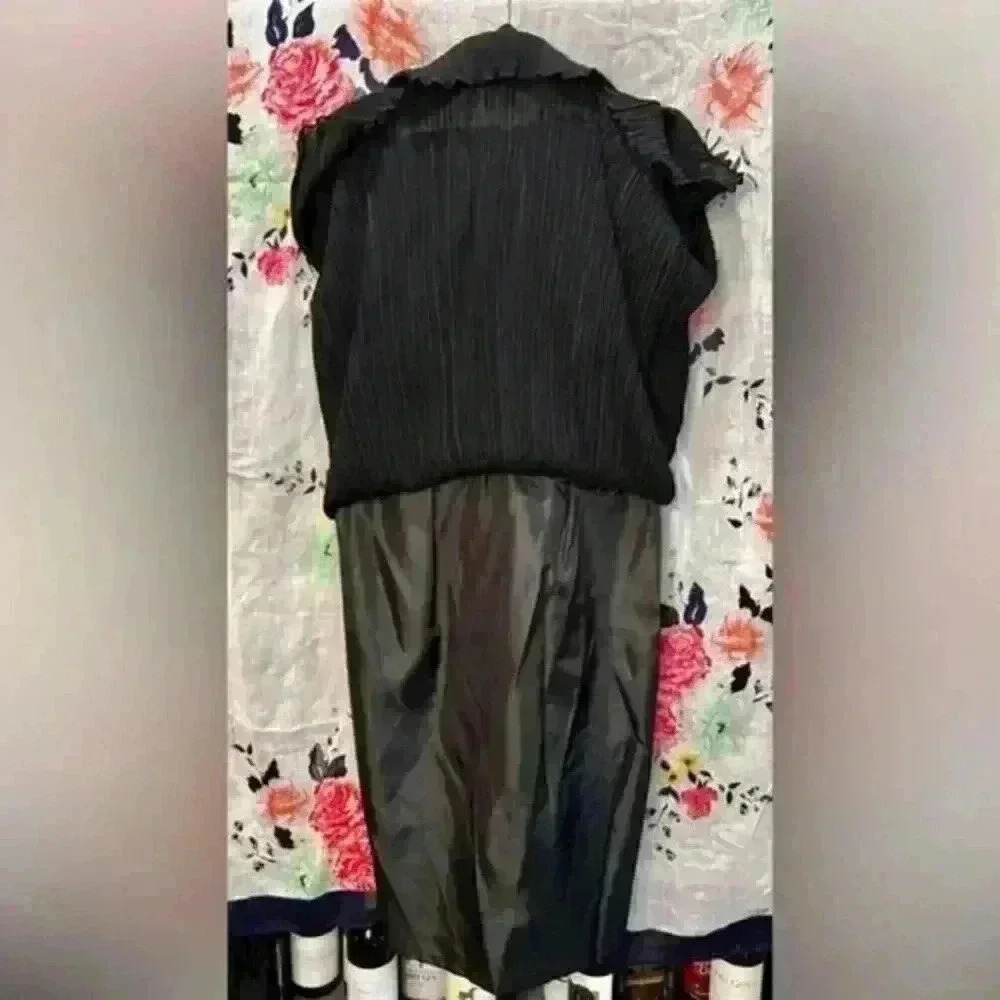 Evan Picone‎ Formal LBD Sleeveless V-Neck Cocktail Dress Size 14 - Picture 4 of 7